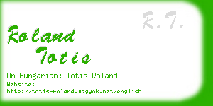 roland totis business card